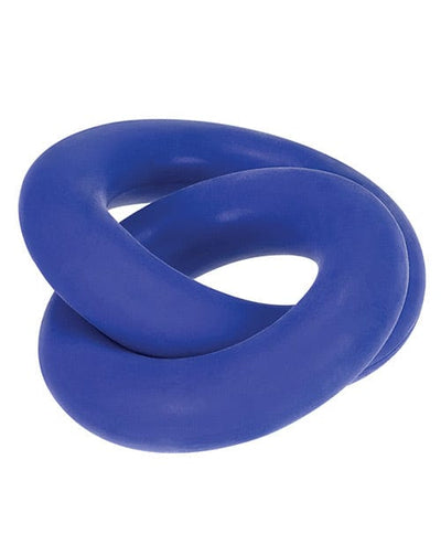 OXBALLS Hunky Junk Duo Linked Cock & Ball Rings - Cobalt Penis Toys