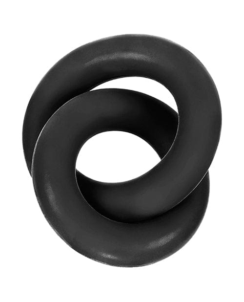 OXBALLS Hunky Junk Duo Linked Cock &amp; Ball Rings - Tar Penis Toys