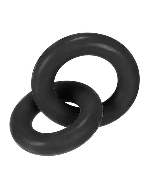 OXBALLS Hunky Junk Duo Linked Cock &amp; Ball Rings - Tar Penis Toys