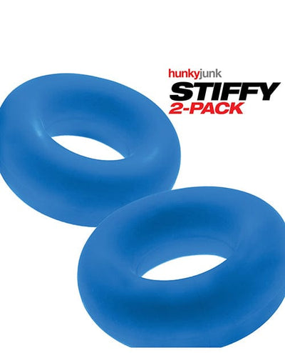 OXBALLS Hunky Junk Stiffy 2 Pack Cockrings Teal Ice Penis Toys