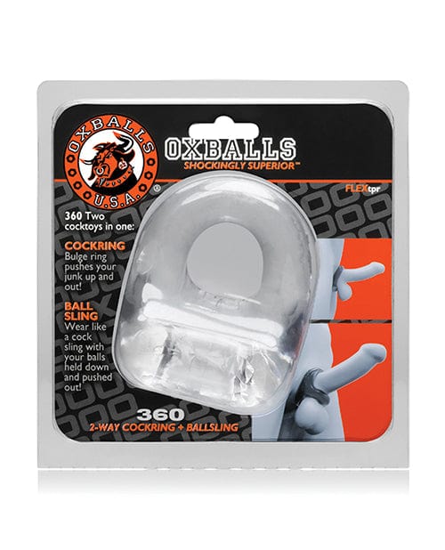 OXBALLS Oxballs 360 Cock Ring &amp; Ballsling - Clear Penis Toys