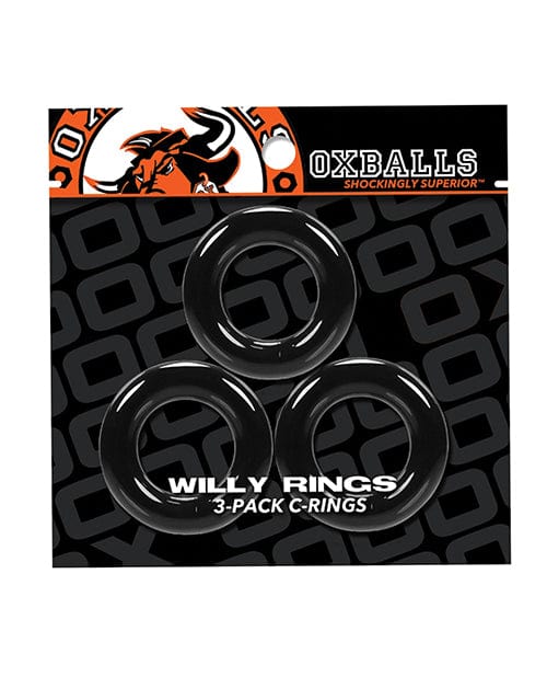 OXBALLS Oxballs Willy Rings - Black Pack Of 3 Penis Toys