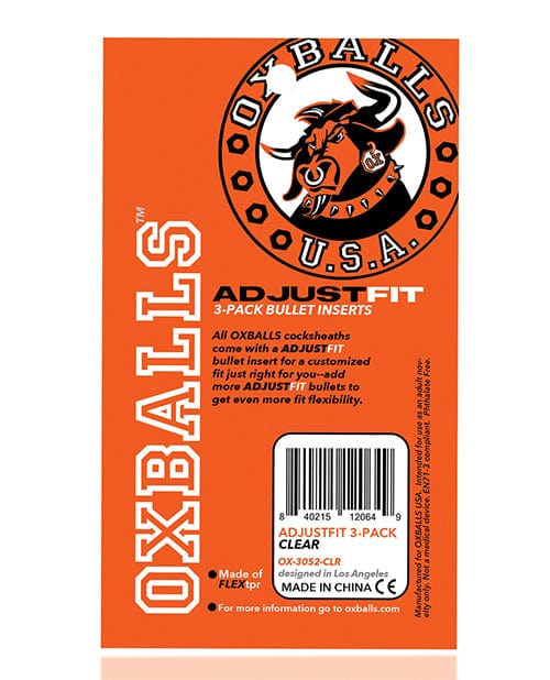 OXBALLS Oxballs Cocksheath Adjustfit Inserts - Pack Of 3 Clear Sale