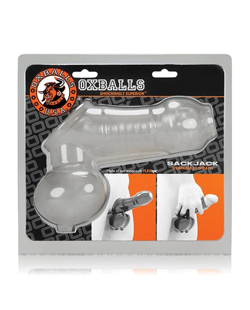 OXBALLS Oxballs Sackjack Wearable Jack Off Sheath - Clear Frost Sale