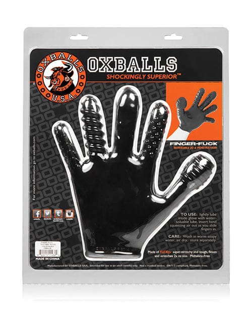 OXBALLS Oxballs Finger Fuck Glove - Black Vibrators