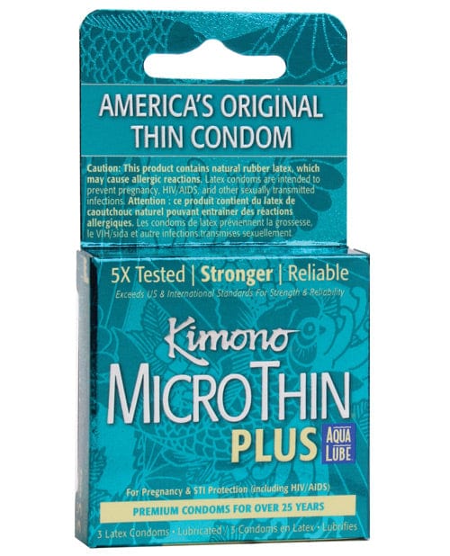 Paradise Marketing Kimono Micro Thin Aqua Lube Condom 3 Box More
