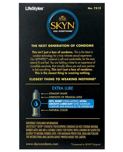 Paradise Marketing Lifestyles Skyn Extra Lubricated Condoms - Box Of 12 More