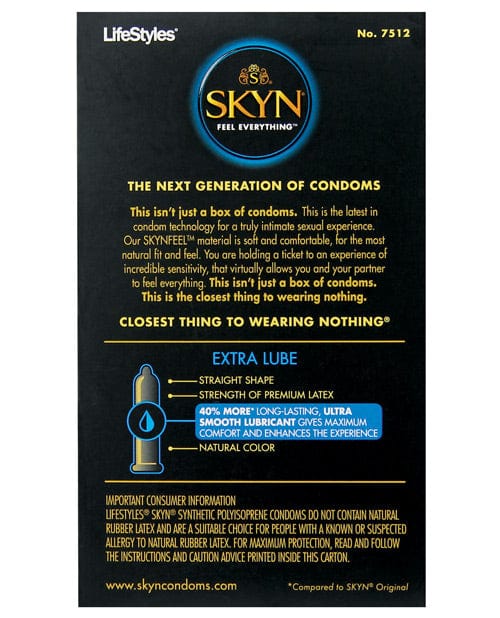 Lifestyles Skyn Extra Lubricated Condoms - Box Of 12 by Lifestyles | Sex Toys | OrchidToys.com 7512 Lifestyles Skyn Extra Lubricated Condoms - Box Of 12 by Lifestyles | Sex Toys | OrchidToys.com 7512