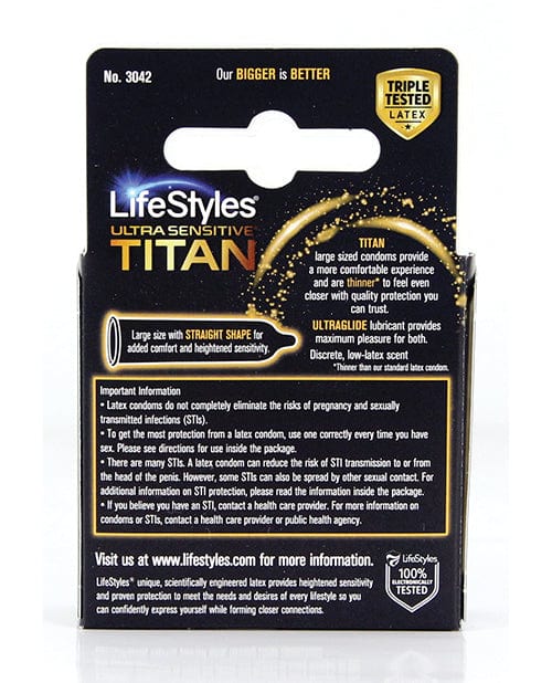 Lifestyles Ultra Sensitive Titan - Pack Of 3
