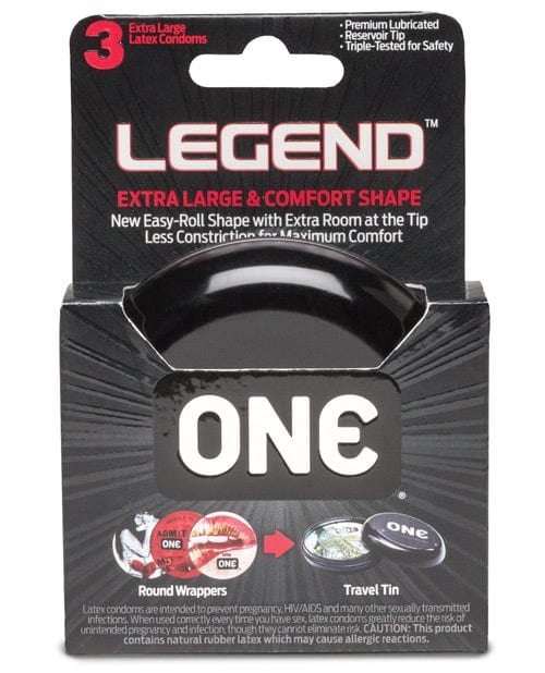 Paradise Marketing One The Legend XL Condoms - Box Of 3 More