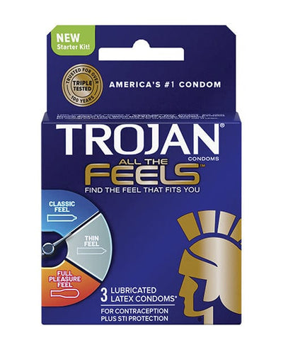 Paradise Marketing Trojan All The Feels Condoms - Pack Of 3 More