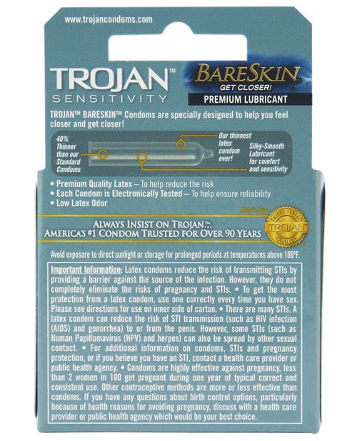 Trojan Bareskin Condoms by Trojan | Sex Toys | OrchidToys.com
