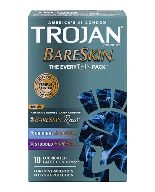 Paradise Marketing Trojan Bareskin Everythin Condom - Variety Pack Of 10 More