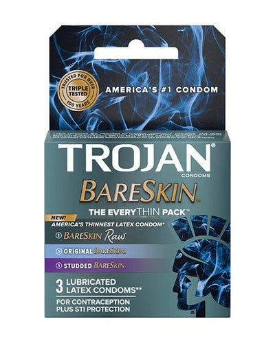 Paradise Marketing Trojan Bareskin Everythin Condom - Variety Pack Of 3 More