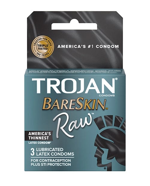 Paradise Marketing Trojan Bareskin Raw Condom - Pack Of 3 More