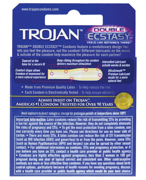 Trojan Double Ecstasy Condom by Trojan | Sex Toys | OrchidToys.com Trojan Double Ecstasy Condom by Trojan | Sex Toys | OrchidToys.com