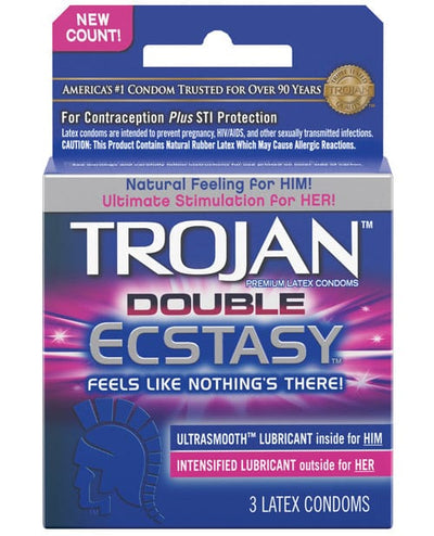 Paradise Marketing Trojan Double Ecstasy Condom 3 More