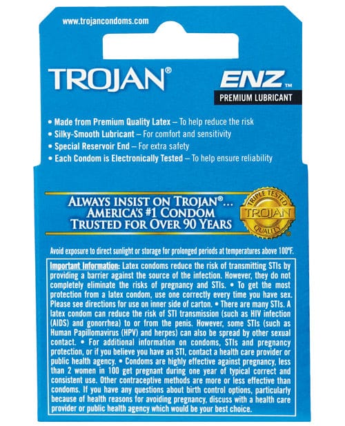 Trojan Enz Lubricated Condoms by Trojan | Sex Toys | OrchidToys.com 93050