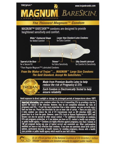 Paradise Marketing Trojan Magnum Bareskin Condoms More