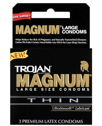 Paradise Marketing Trojan Magnum Thin Condoms - Box Of 3 More