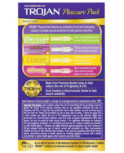 Paradise Marketing Trojan Pleasure Condoms - Asst. Box Of 12 More