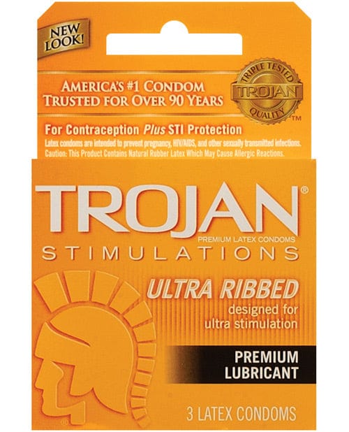 Paradise Marketing Trojan Ribbed Condoms - Box Of 3 More