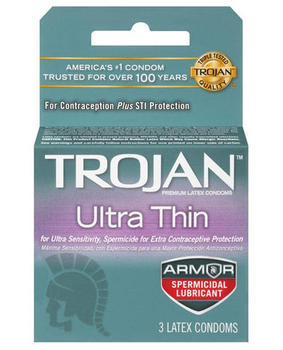 Paradise Marketing Trojan Ultra Thin Armor Spermicidal - Box Of 3 More