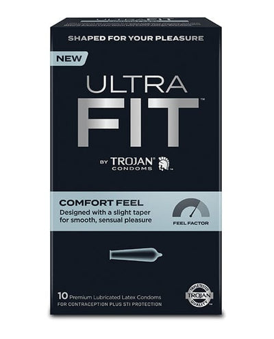Paradise Marketing Trojan Ultrafit Comfort Feel Condom - Pack Of 10 More