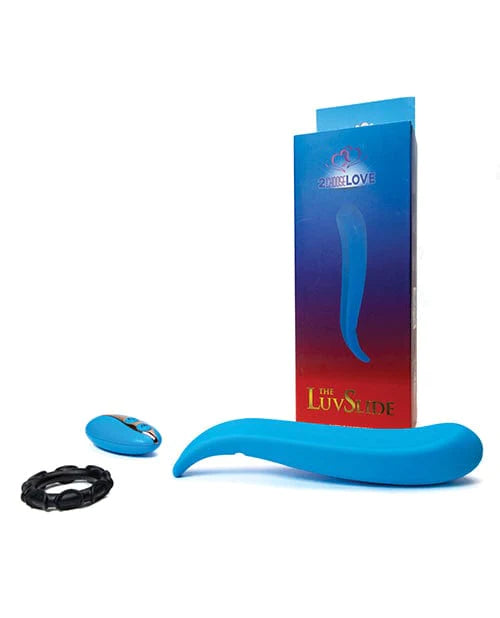 Perfect Dimensions LLC 2chooselove The Luvslide Couples Vibrator W-remote - Blue Penis Toys