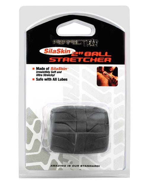 Perfect Fit Brand Perfect Fit SilaSkin Ball Stretcher Black Penis Toys