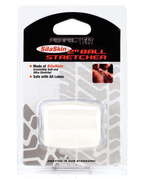 Perfect Fit Brand Perfect Fit SilaSkin Ball Stretcher Opaque White Penis Toys