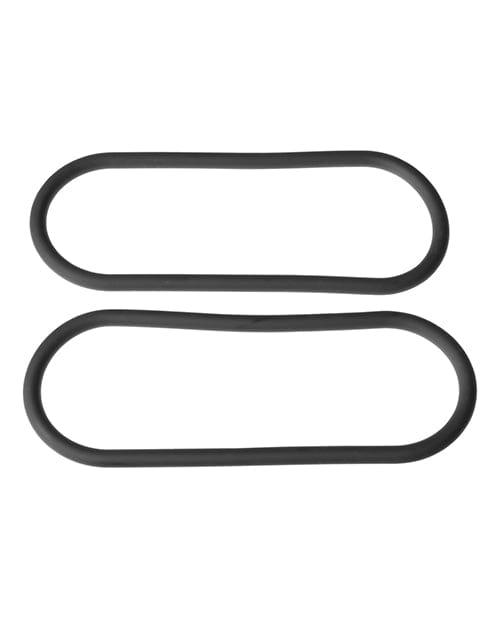 Perfect Fit Brand XPlay Gear Silicone 12" Slim Wrap Ring - Black Pack Of 2 Penis Toys