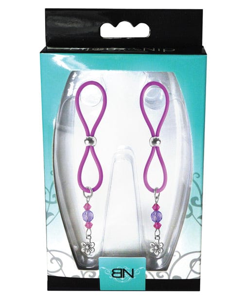 PHS International Bijoux De Nip Nipple Halos Flower Charm - Purple Kink &amp; BDSM