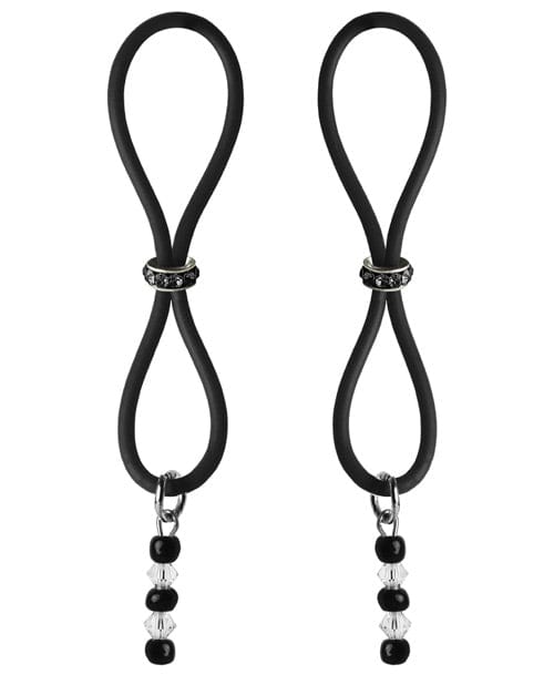 PHS International Bijoux De Nip Nipple Halos Gem Slider Black/Clear Kink &amp; BDSM