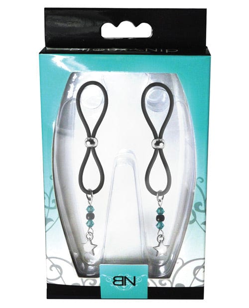 PHS International Bijoux De Nip Nipple Halos Star Charm Black/Turquoise Kink &amp; BDSM