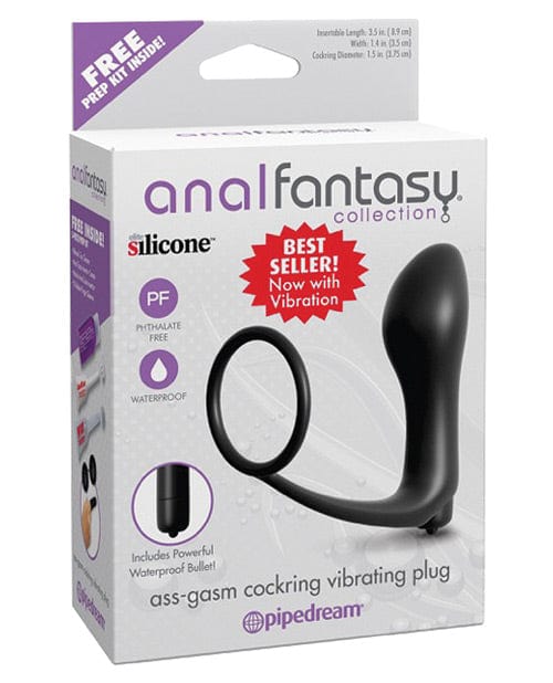Pipedream Products Anal Fantasy Collection Ass Gasm Vibrating Plug with Cockring Anal Toys
