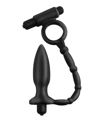 Pipedream Products Anal Fantasy Collection Ass Kicker with Cockring - Black Anal Toys