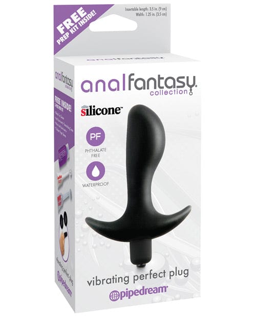 Pipedream Products Anal Fantasy Collection Vibrating Perfect Plug - Black Anal Toys