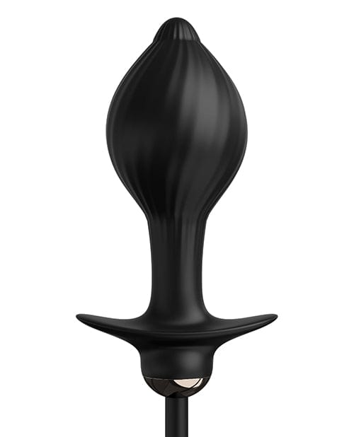 Pipedream Products Anal Fantasy Elite Collection Auto Throb Inflatable Vibrating Plug - Black Anal Toys