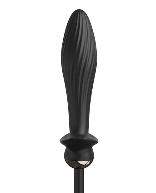 Pipedream Products Anal Fantasy Elite Collection Auto Throb Inflatable Vibrating Plug - Black Anal Toys