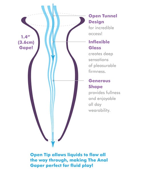 Pipedream Products Anal Fantasy Elite Mega Anal Glass Gaper - Clear Anal Toys