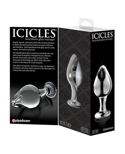 Pipedream Products Icicles No. 25 Hand Blown Glass - Clear Anal Toys