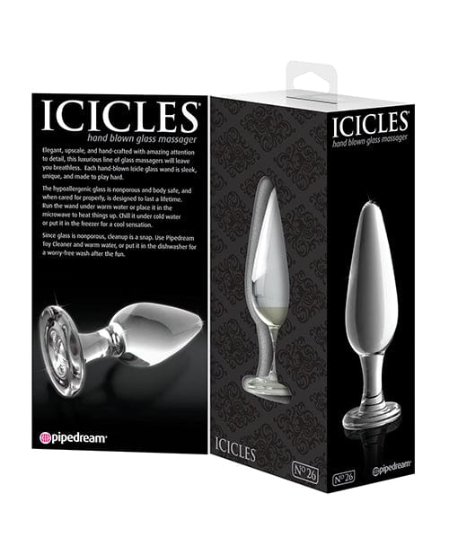 Pipedream Products Icicles No. 26 Hand Blown Glass - Clear Anal Toys
