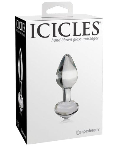 Pipedream Products Icicles No. 44 Hand Blown Glass Butt Plug Clear Anal Toys