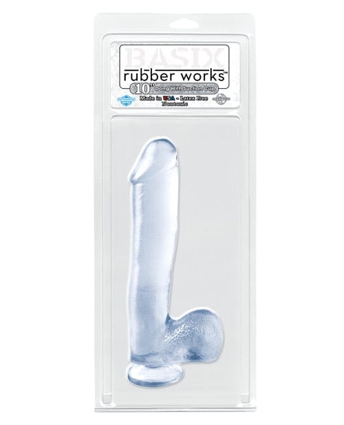 Basix Rubber Works 10" Dong with Suction Cup