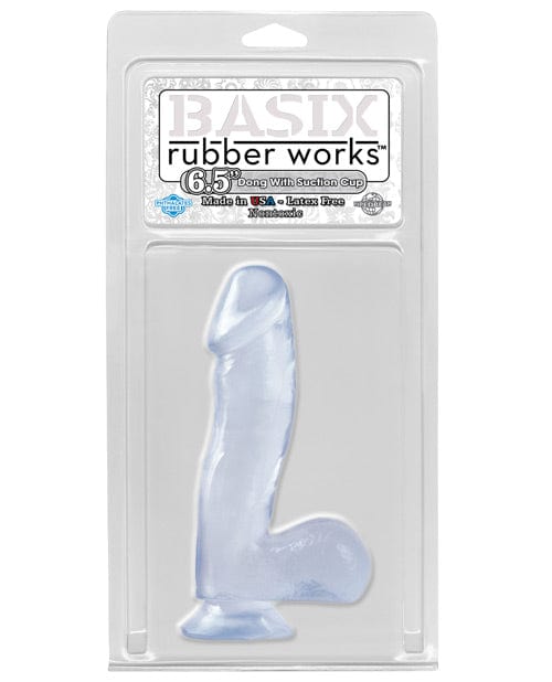 Pipedream Products Basix Rubber Works 6.5" Dong with Suction Cup Clear Dildos