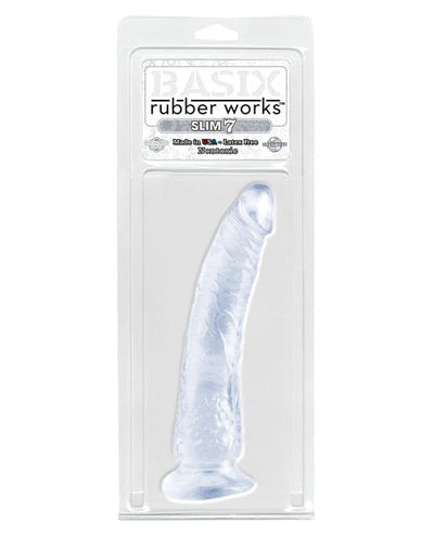 Pipedream Products Basix Rubber Works 7" Slim Dong Clear Dildos