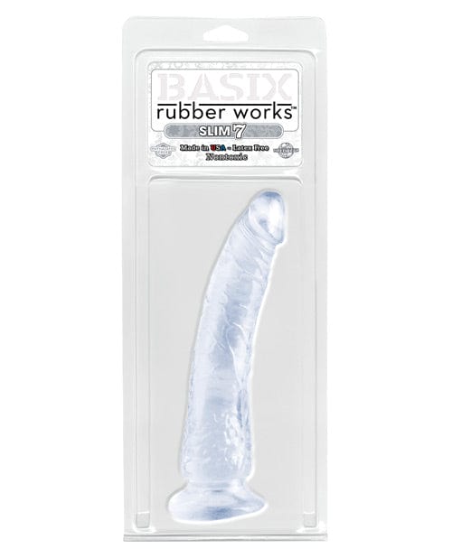 Pipedream Products Basix Rubber Works 7" Slim Dong Clear Dildos