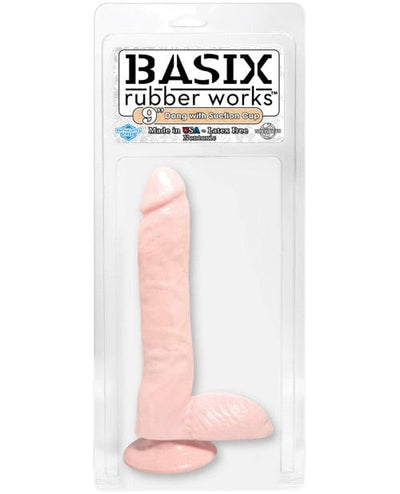 Pipedream Products Basix Rubber Works 9" Dong with Suction Cup - Flesh Dildos