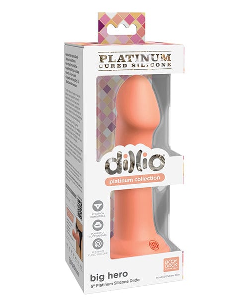Pipedream Products Dillio Platinum 6" Big Hero Silicone Dildo Peach Dildos